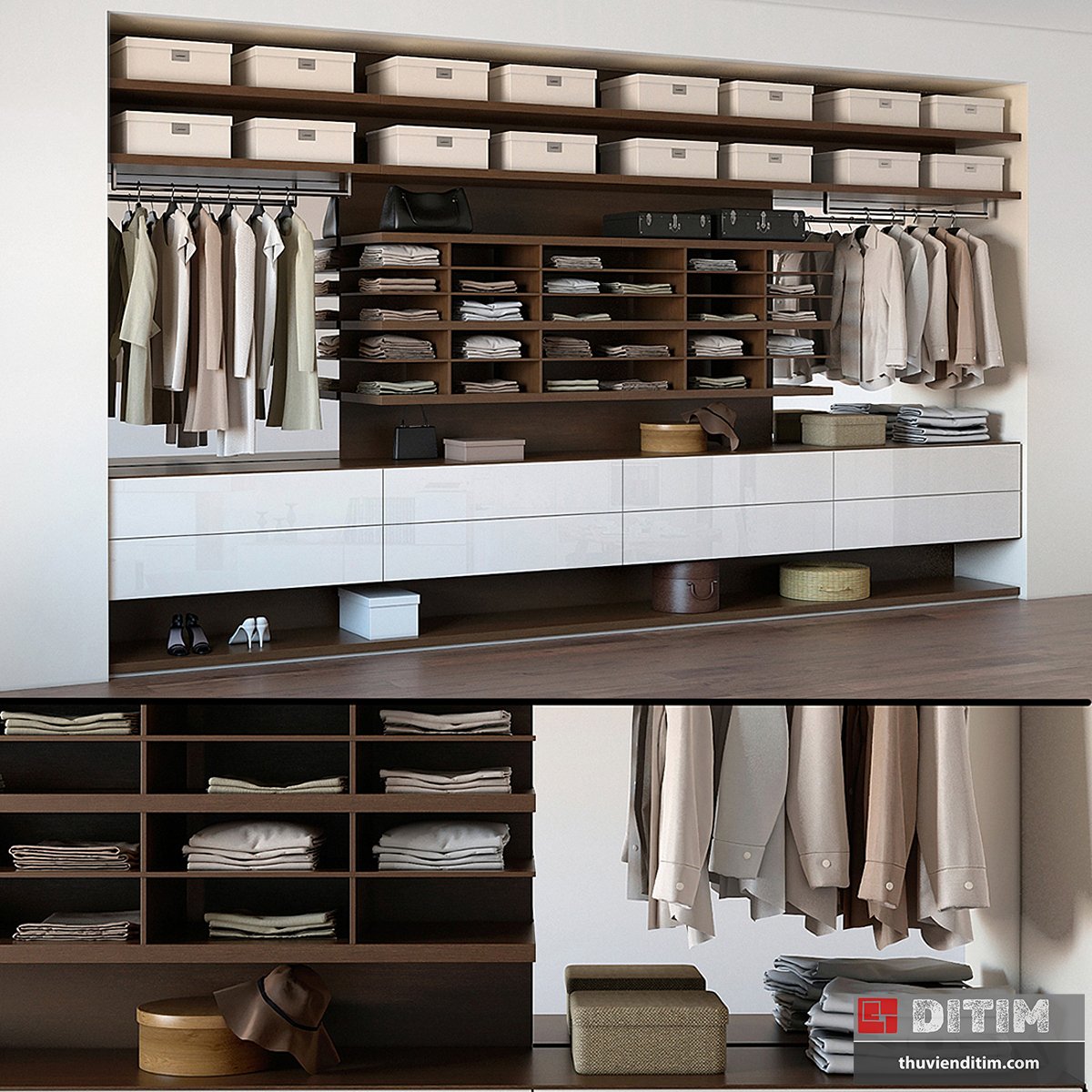 Wardrobe Display Methods Wardrobe & Display cabinets-2482965.5d231360a60c2-3dsmax - Thư Viện KTS