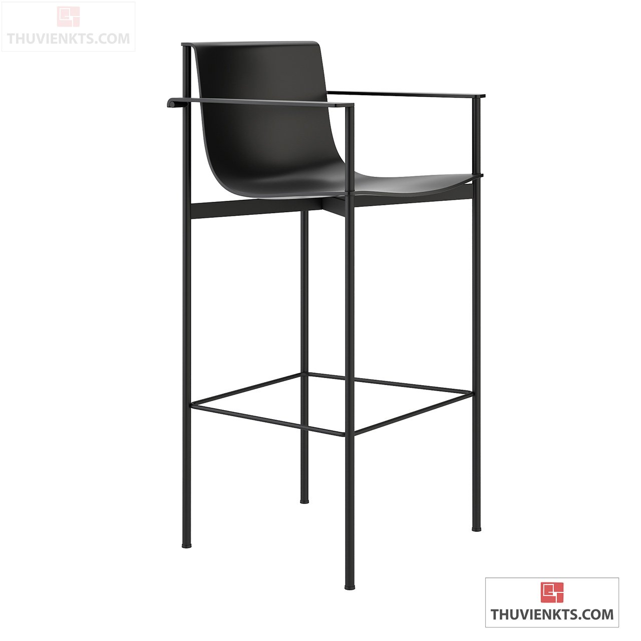 Ombra Bar Stool With Armrests 81 by Lema-12498
